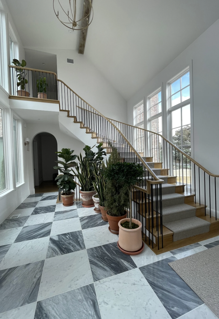 Custom hardwood staircase installed by Pine River Construction — Utah