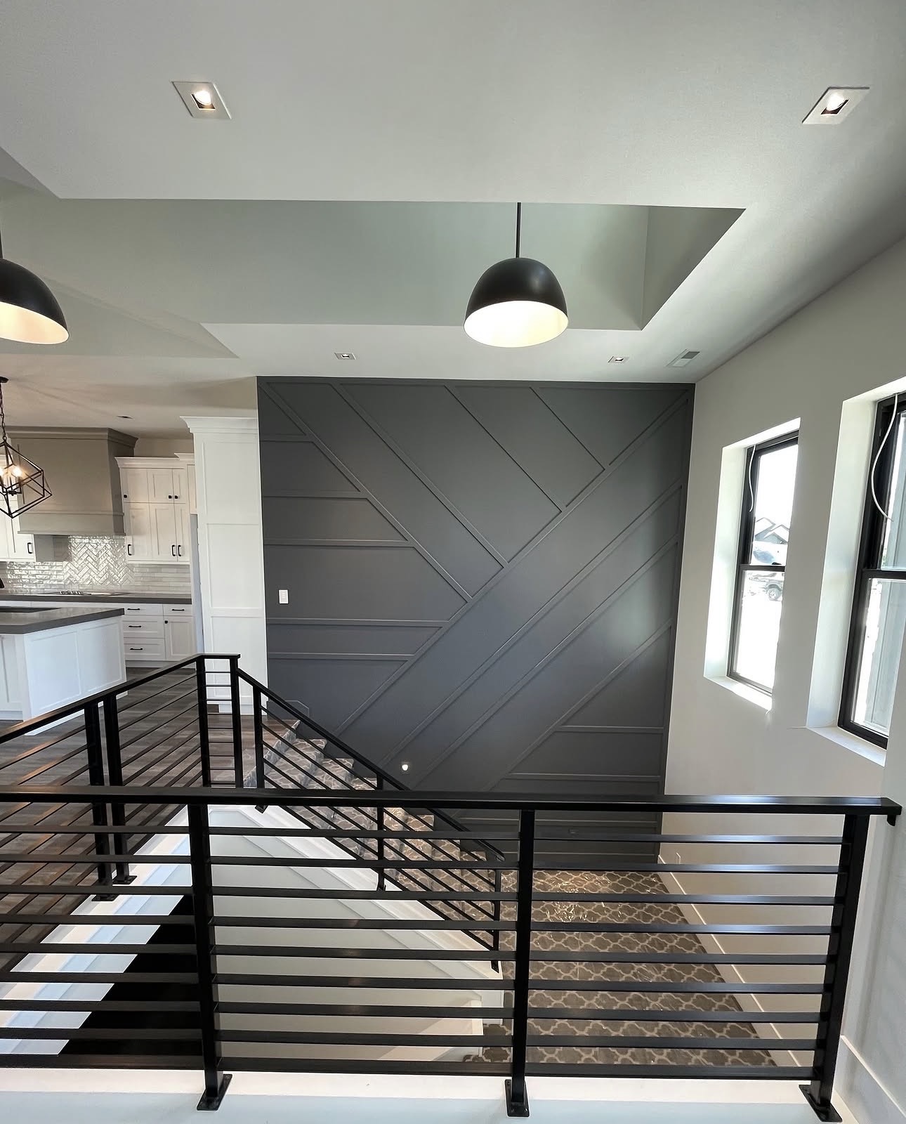 Finished accent wall by Pine River Construction