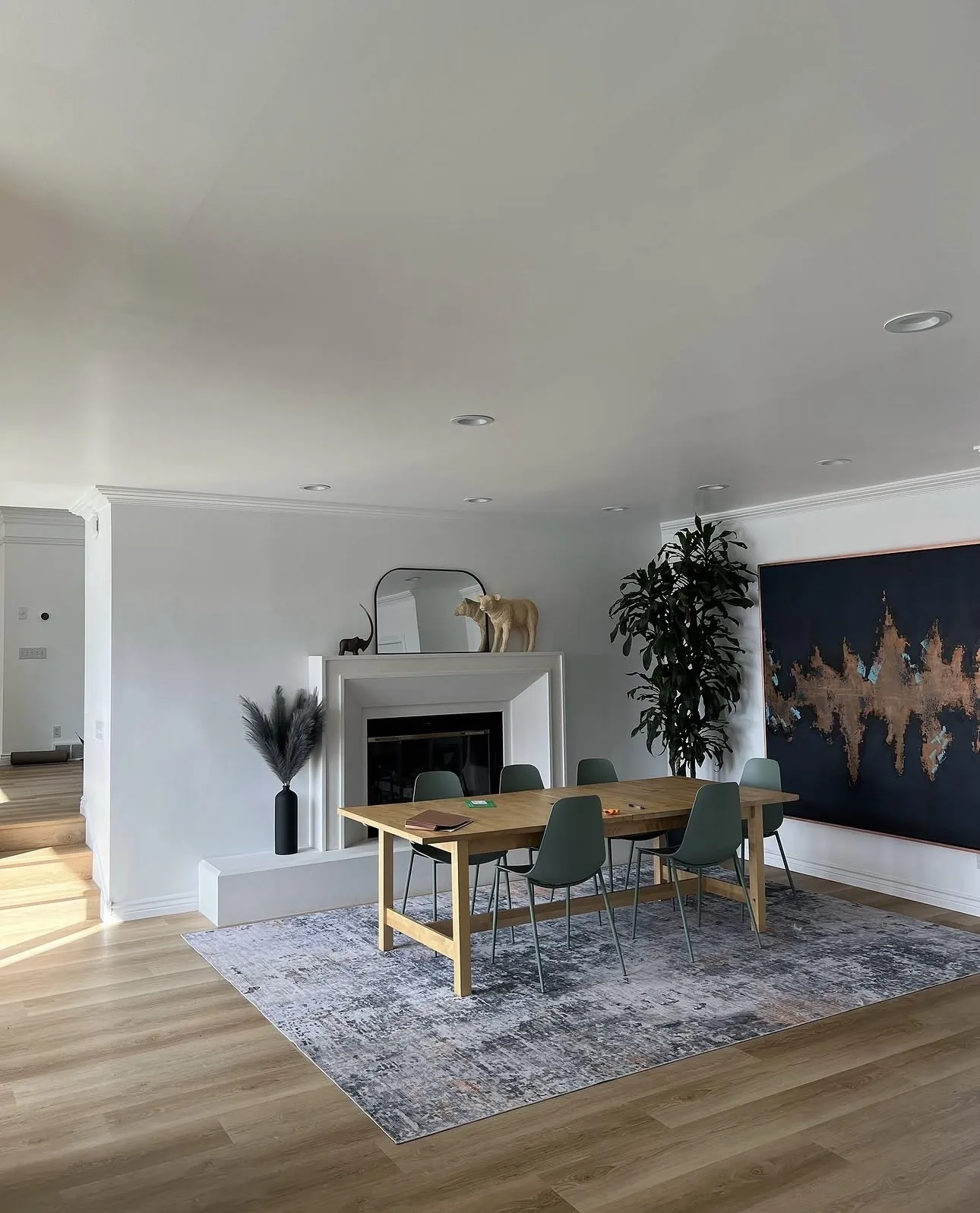 Hardwood floor installation in dining room — Pine River Construction, Utah