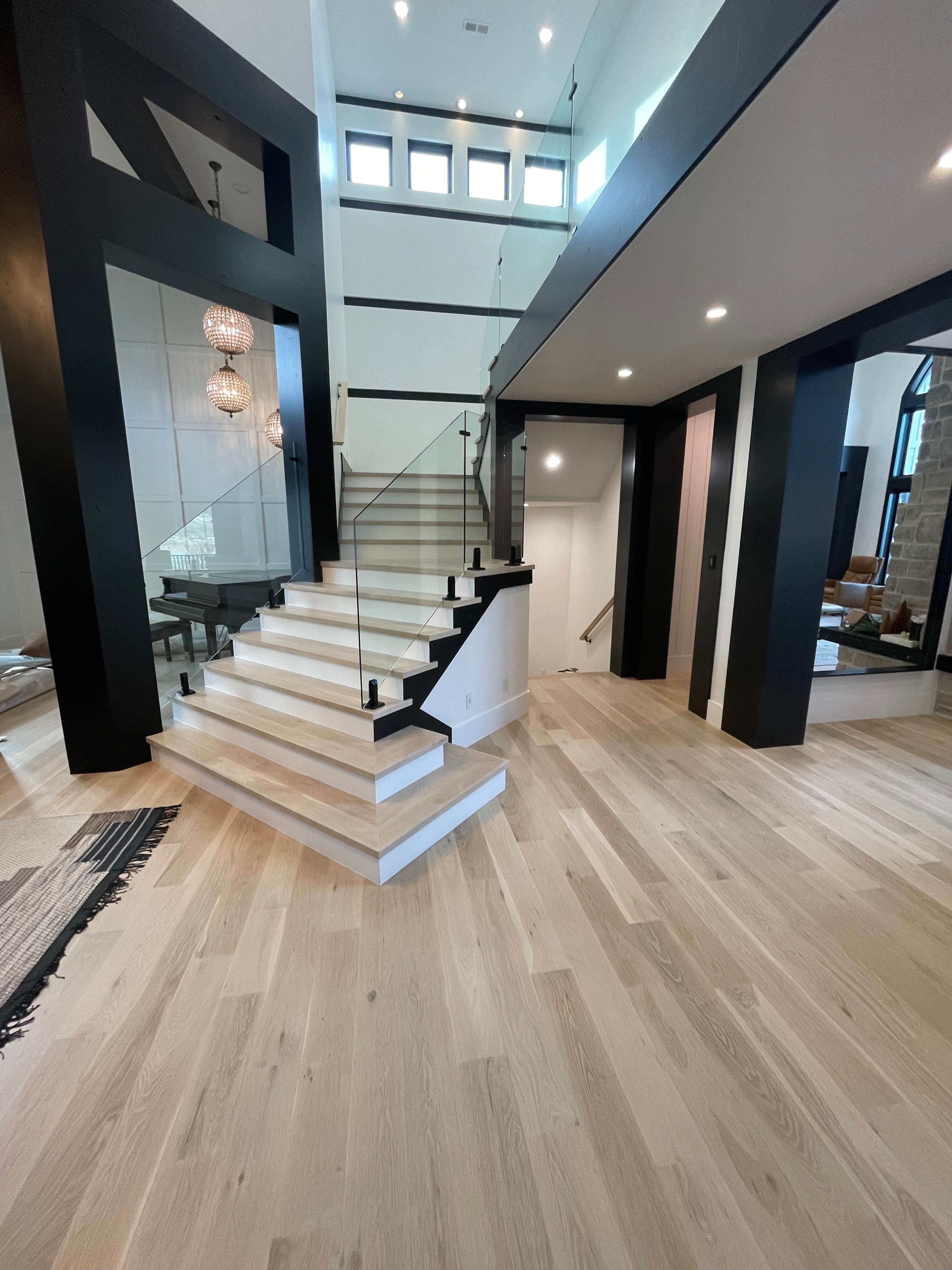 Hardwood floor installation in Utah home — Pine River Construction